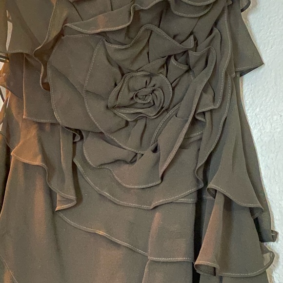 Express Ruffle Mini Strapless Dress in BLACK - Picture 7 of 11